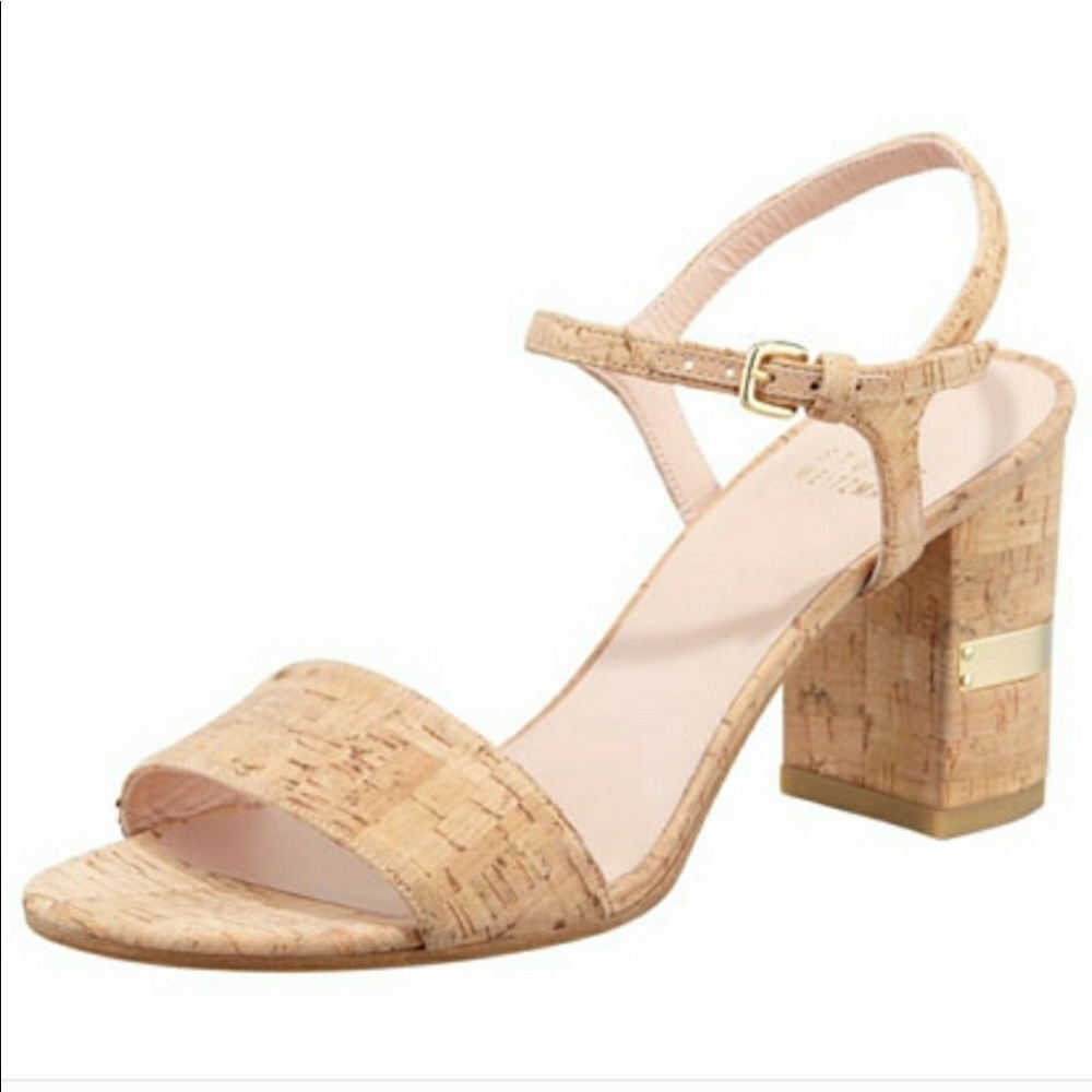 Stuart Weitzman Solo Cork Block Heel